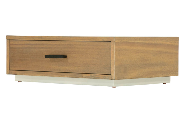 Eastern King Fantasia - Contemporary Walnut &amp; Grey Bed with Two Nightstands
