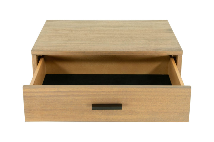 Eastern King Fantasia - Contemporary Walnut &amp; Grey Bed with Two Nightstands