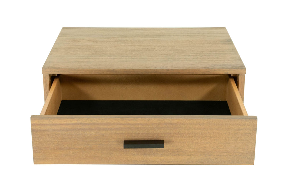 Eastern King Fantasia - Contemporary Walnut & Grey Bed with Two Nightstands - View 6