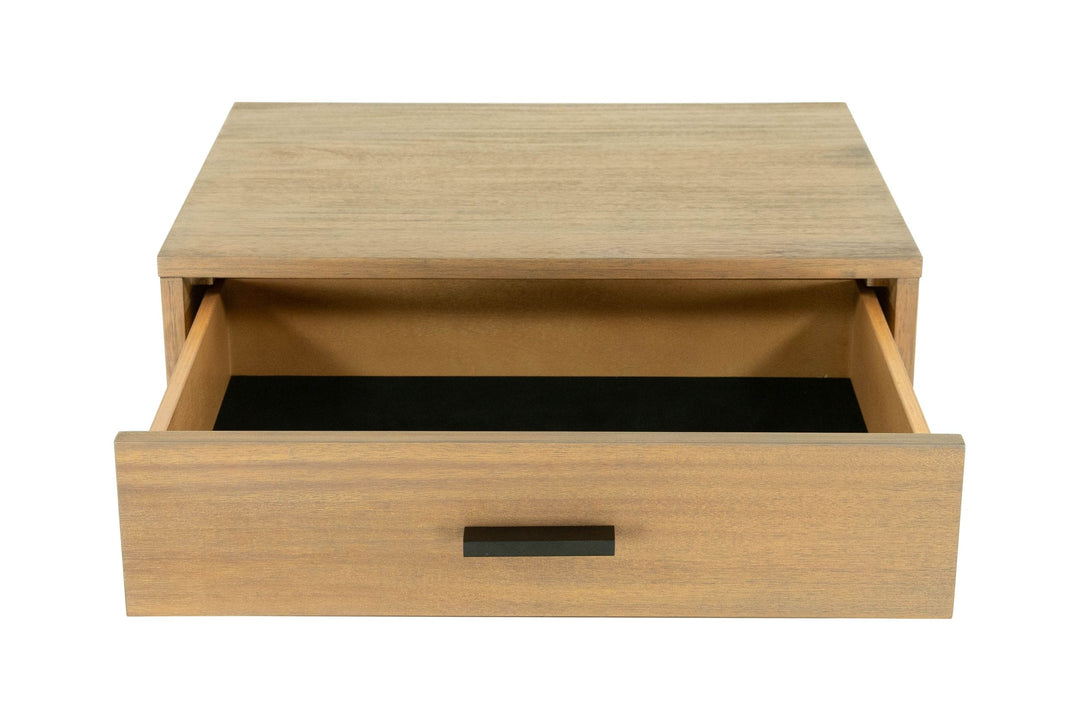 Eastern King Fantasia - Contemporary Walnut & Grey Bed with Two Nightstands