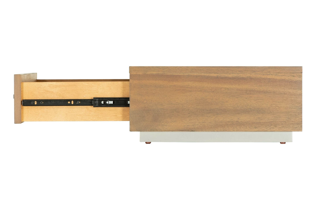 Eastern King Nova Domus Fantasia  Contemporary Walnut & Grey Bed with Two Nightstands