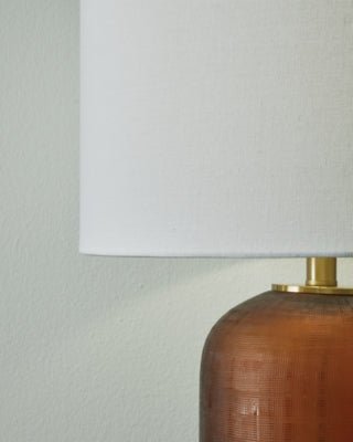 Farberman Table Lamp - Dark Brown Table Lamp modern furniture Contempo Furniture