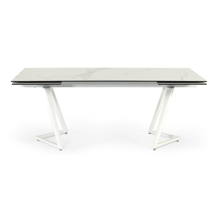 Farrell - Modern White Ceramic Extendable Dining Table