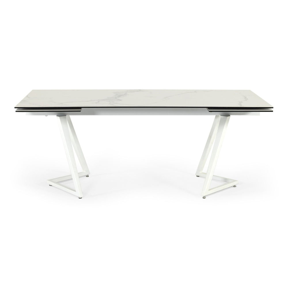 Farrell - Modern White Ceramic Extendable Dining Table