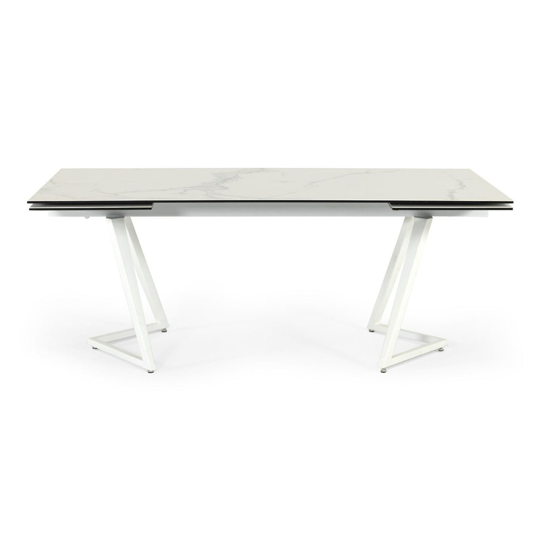 Farrell - Modern White Ceramic Extendable Dining Table