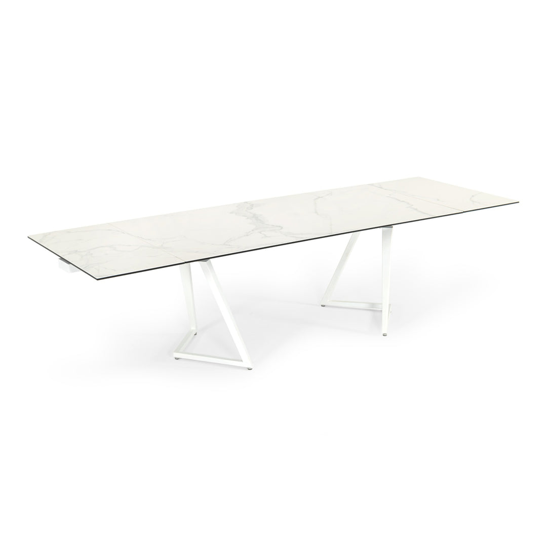 Farrell - Modern White Ceramic Extendable Dining Table