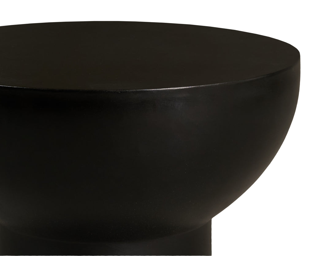 Fate  Modern Black Concrete End Table