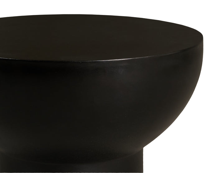 Fate  Modern Black Concrete End Table