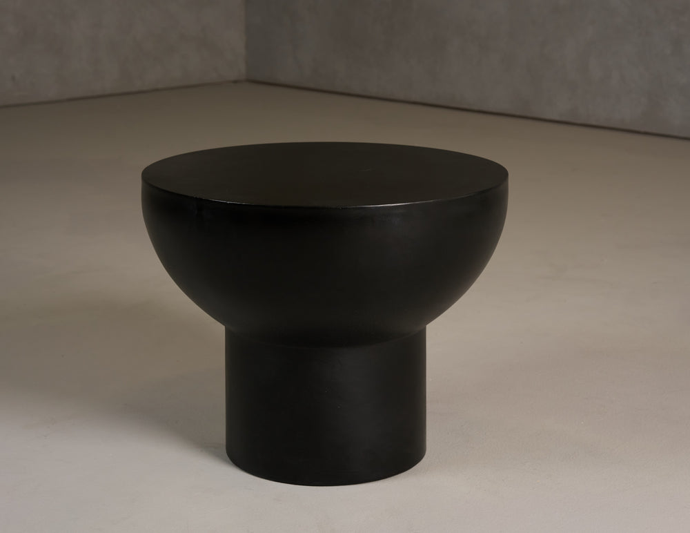 Fate - Modern Black Concrete End Table - View 3