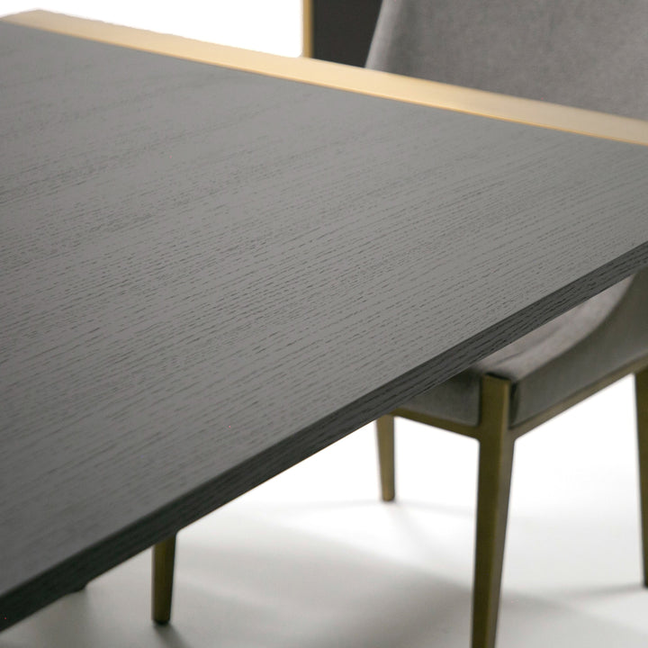 Fauna - Modern Wenge and Brass Dining Table