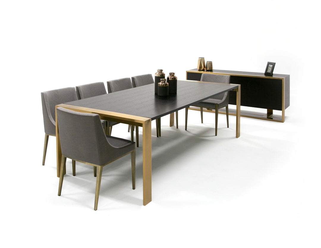 Fauna - Modern Wenge and Brass Dining Table