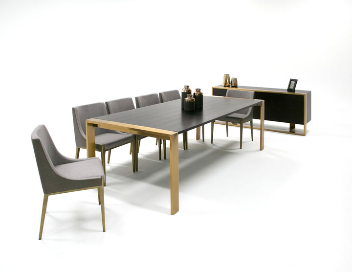 Fauna - Modern Wenge and Brass Dining Table