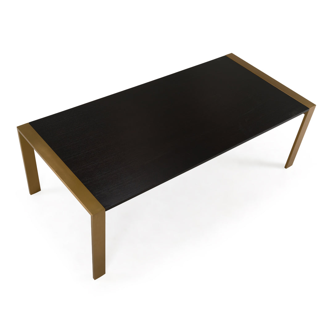 Fauna - Modern Wenge and Brass Dining Table