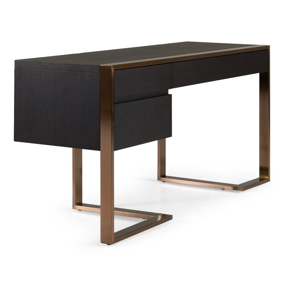 Modern Fauna Wenge and Rosegold Desk - View 2