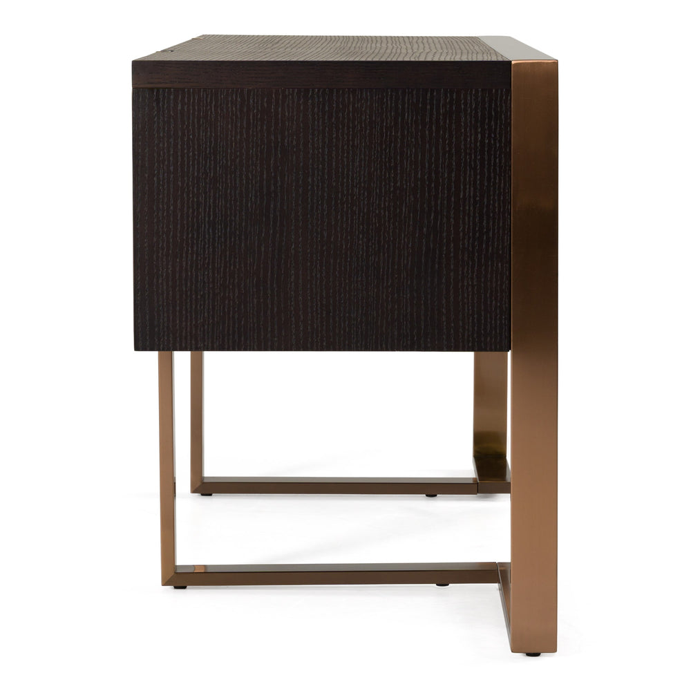 Modern Fauna Wenge and Rosegold Desk - View 4