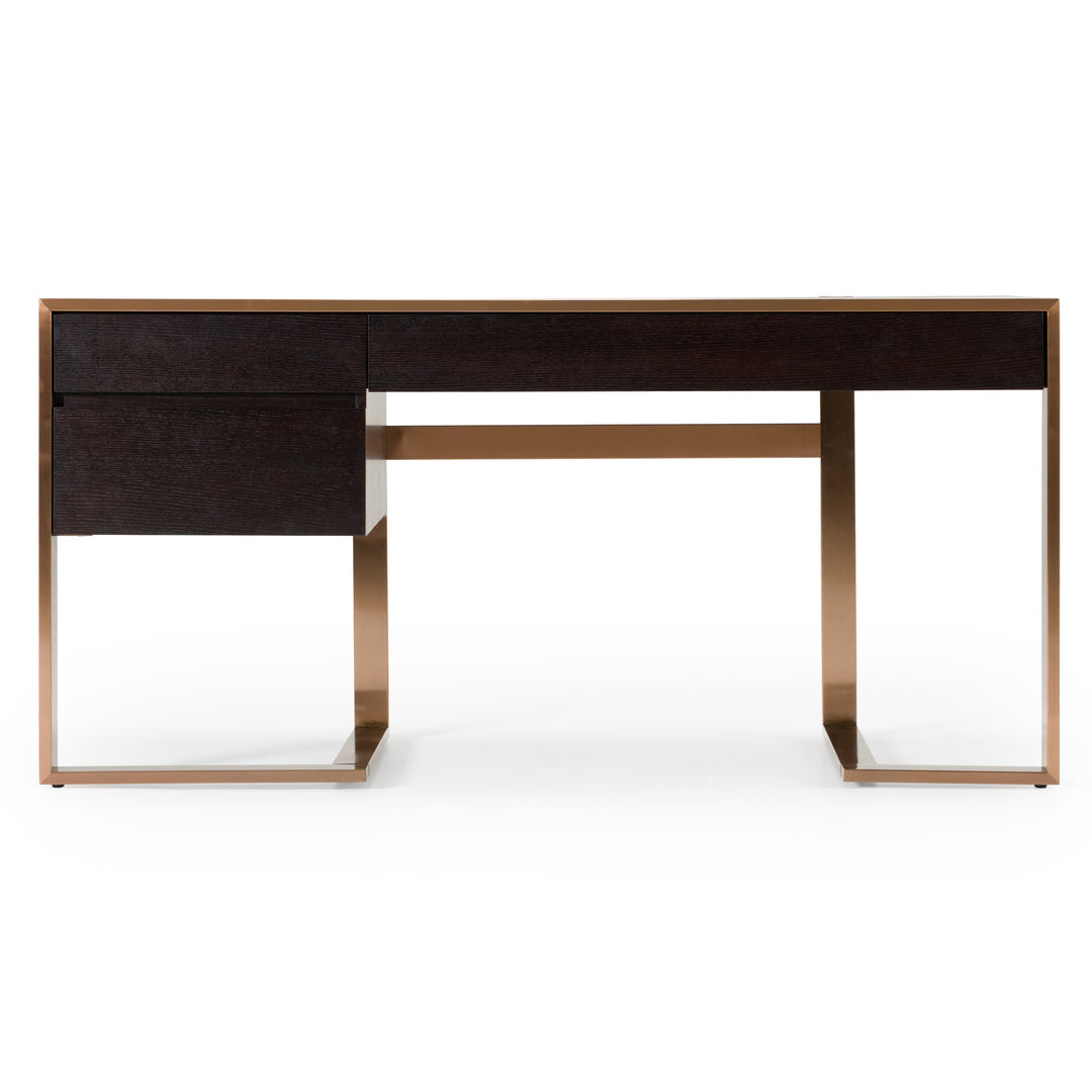 Modern Fauna Wenge and Brass Desk