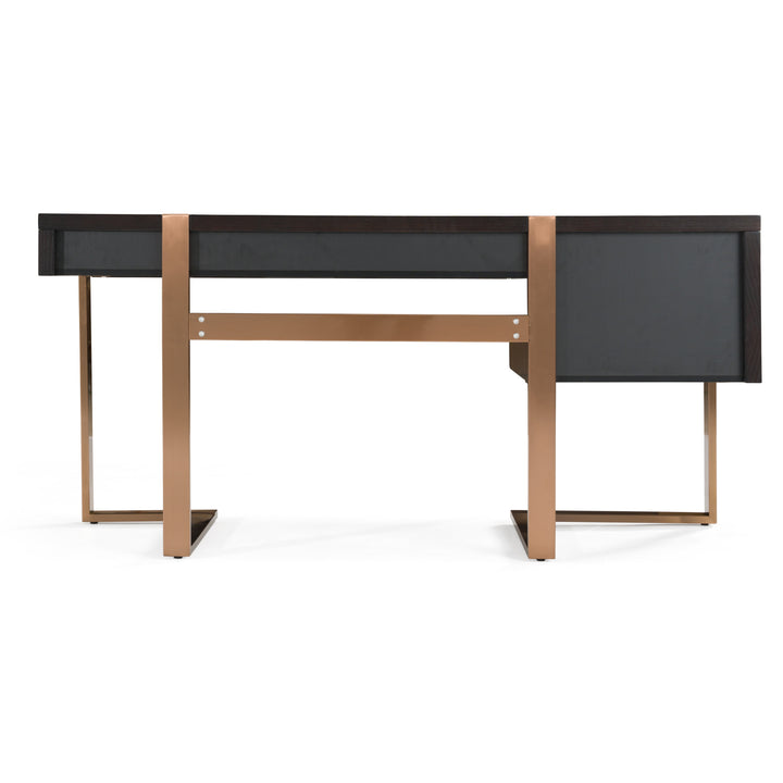 Modern Fauna Wenge and Brass Desk
