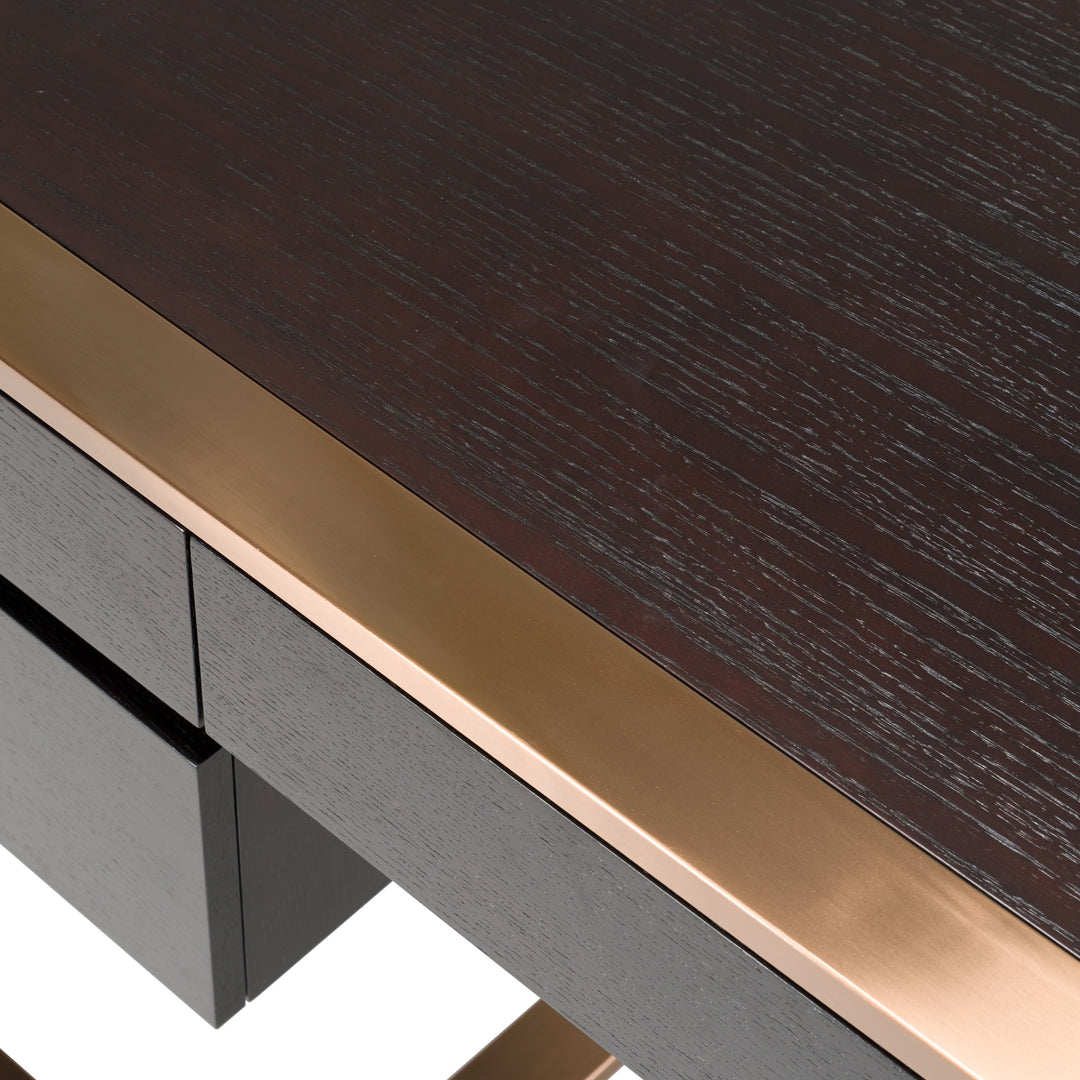 Modern Fauna Wenge and Brass Desk