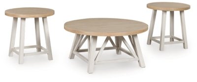 Fawndell Table (Set of 3) - Light Brown Table Set modern furniture Contempo Furniture