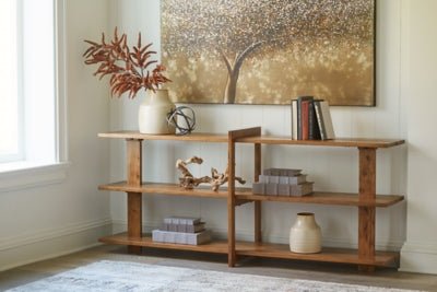 Fayemour Console Sofa Table - Light Brown Console Table modern furniture Contempo Furniture