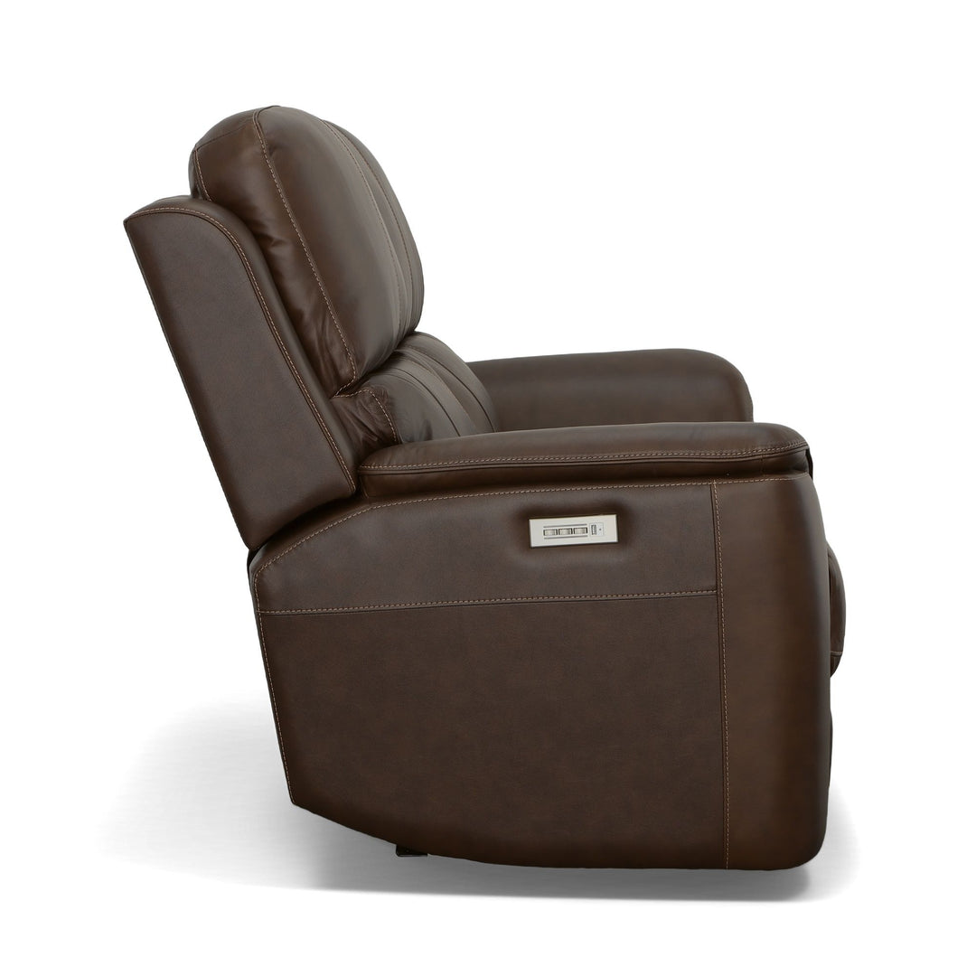Flexsteel 1041-60PH-94671 Henry  Power Reclining Loveseat With Power Headrests & Lumbar  Burnt Umber