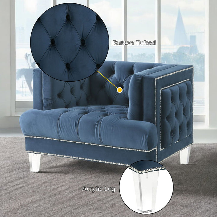 Ansario - Chair - Blue Velvet