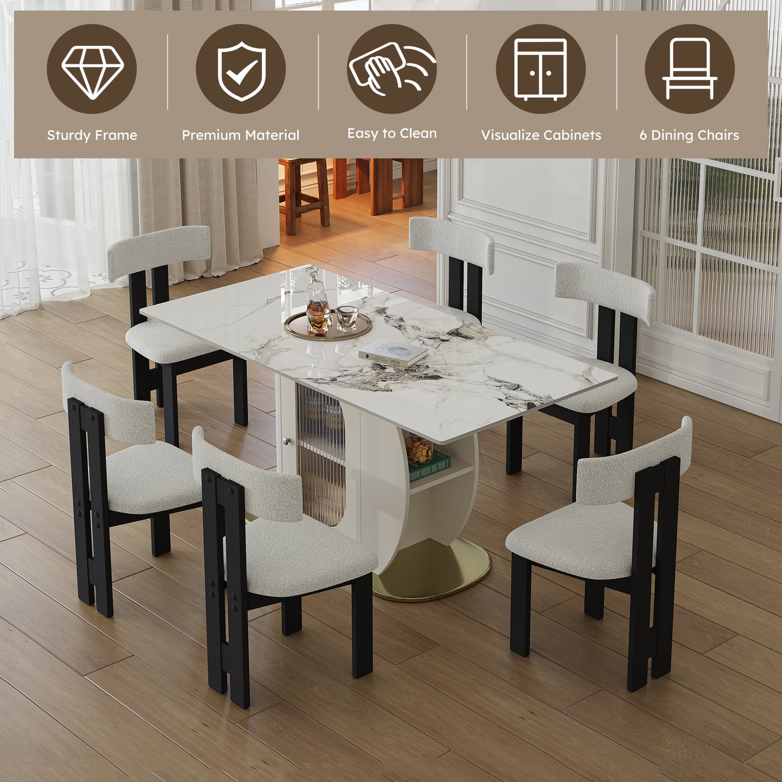 7-piece-burnt-stone-dining-set-gold-base-velvet-chairs