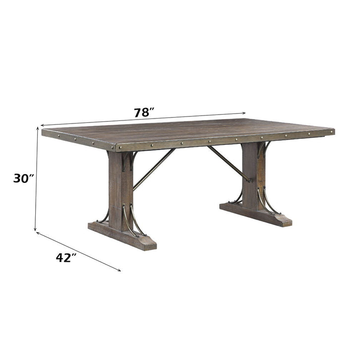 Raphaela - Dining Table - Weathered Cherry