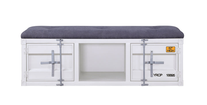 Cargo - Bench With Storage - Gray / White