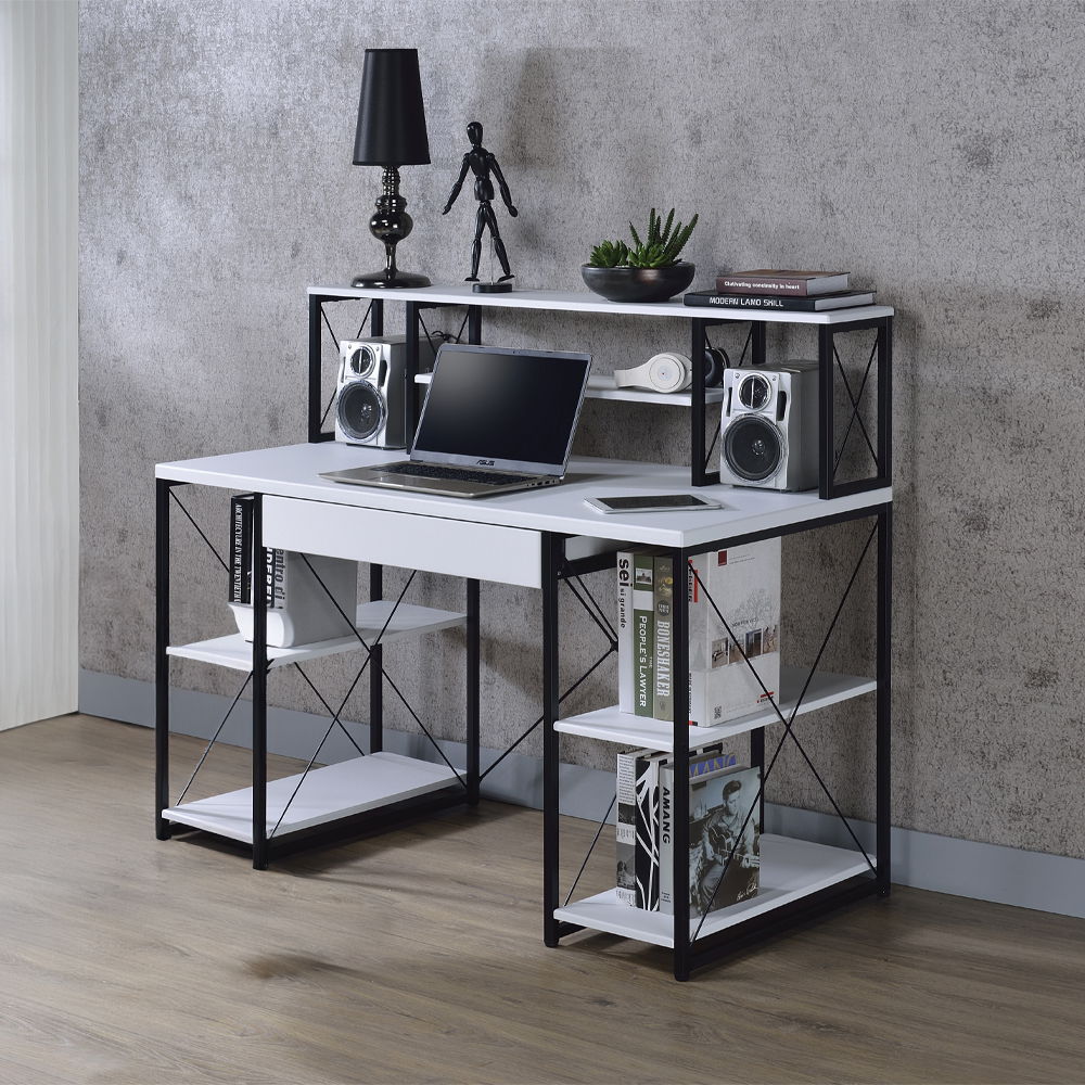 Amiel - Writing Desk - White & Black