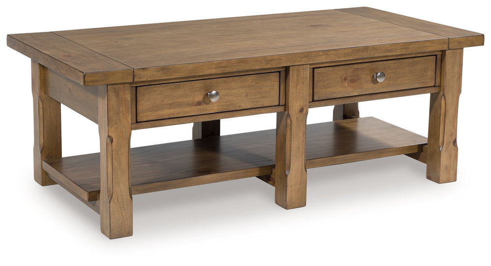 Vandenmore - Rectangular Cocktail Table - Medium Brown by Ashley Furniture product image