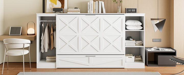 2twin-size-murphy-bed-with-bedside-shelves-and-wardrobe-white