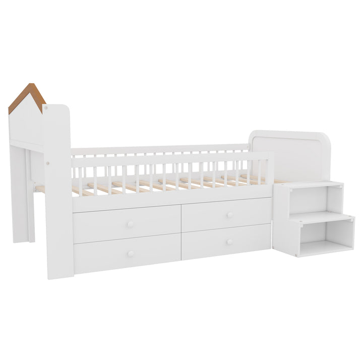 low-wooden-twin-loft-bed-with-led-lights-and-storage-drawers-white