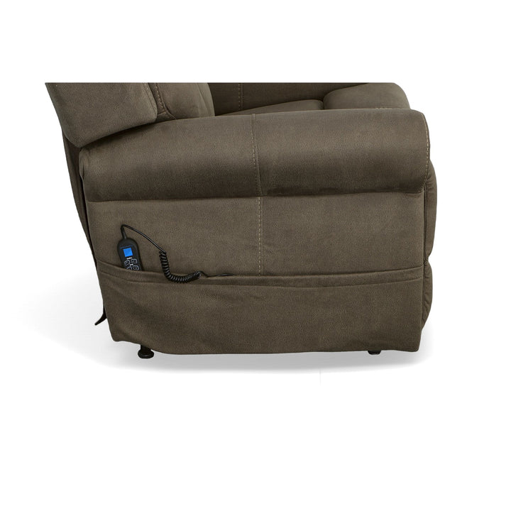 Stewart Power Lift Recliner With Power Headrest &amp; Lumbar Mossy Gray
