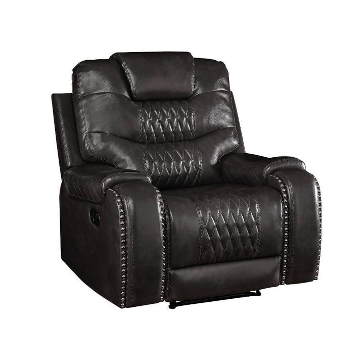 Braylon - Motion Recliner - Magnetite Synthetic Leather