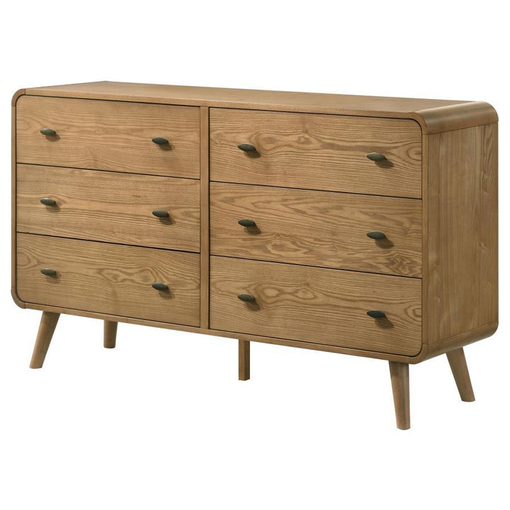 Robyn - 6-Drawer Bedroom Dresser - Light Ash