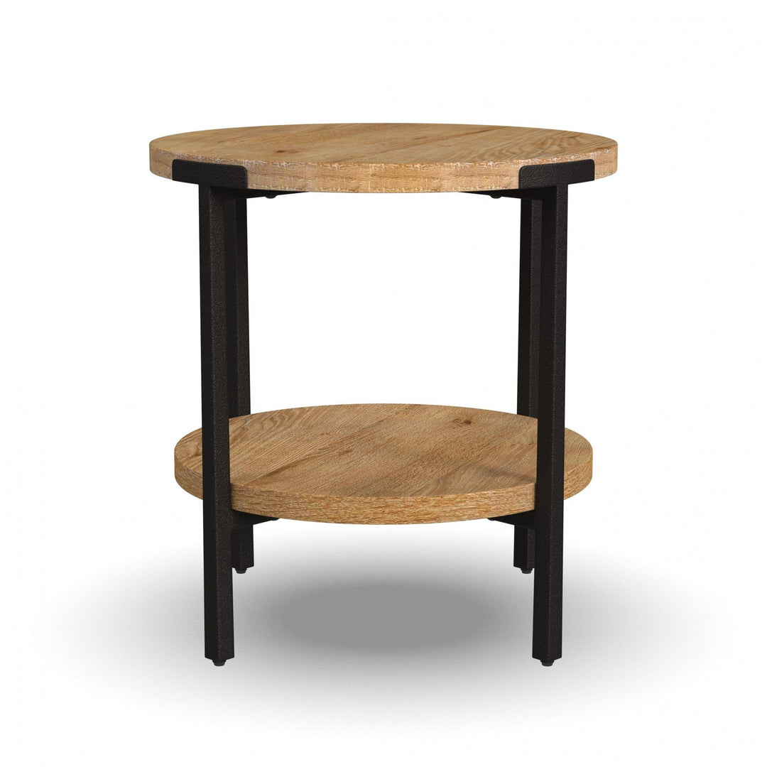 flexsteel-w1077-02-millwork-round-end-table-light-brown