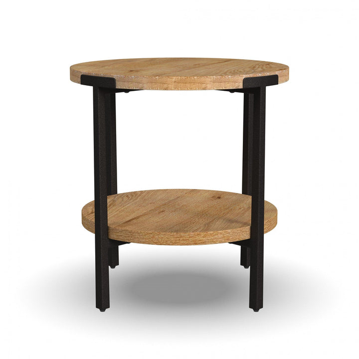 flexsteel-w1077-02-millwork-round-end-table-light-brown