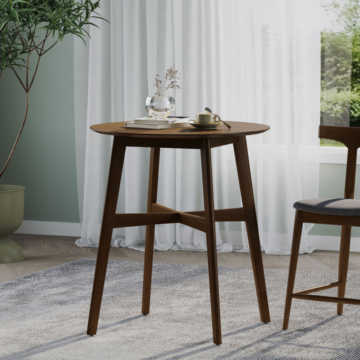 35.4" Round Counter Height Table – Walnut