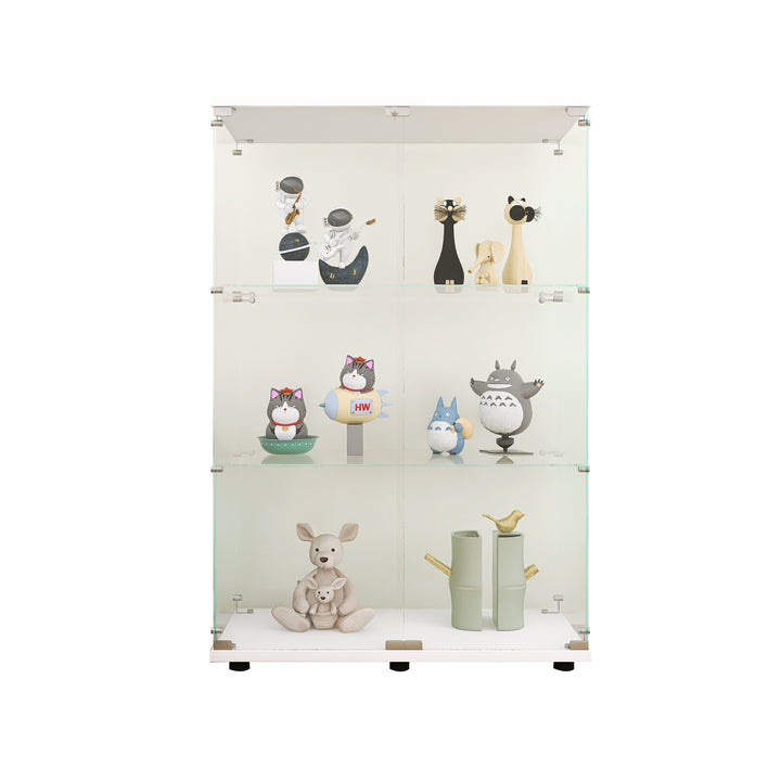 two-door-glass-display-cabinet-3-shelves-with-door-floor-standing-curio-bookshelf-white