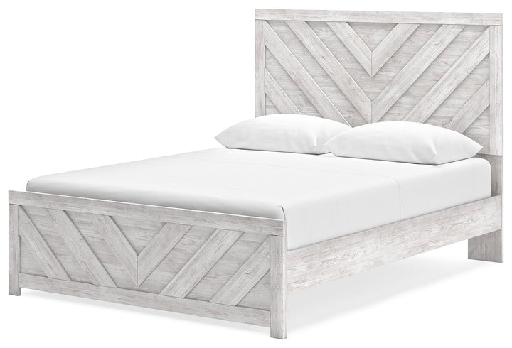 Cayboni - Queen Panel Bed - Whitewash by Ashley Furniture product image