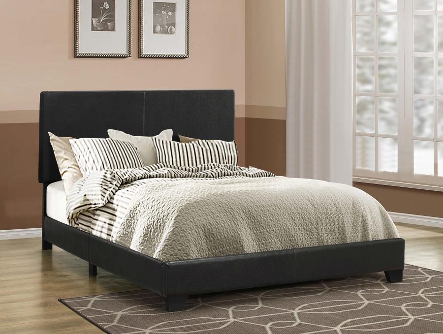 Dorian - Upholstered Queen Panel Bed - Black
