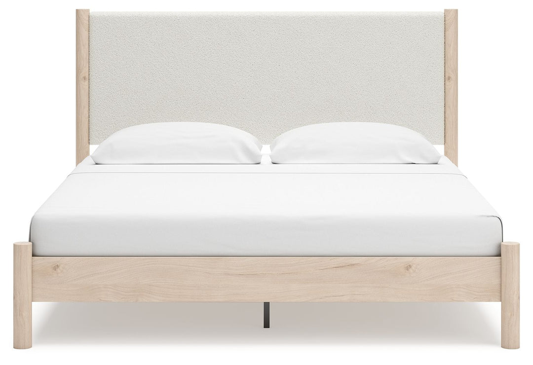 Cadmori - King Upholstered Panel Bed - Two-tone by Ashley Furniture product image