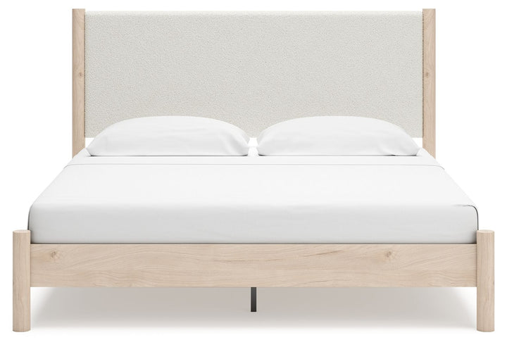 Cadmori - King Upholstered Panel Bed - Two-tone by Ashley Furniture product image