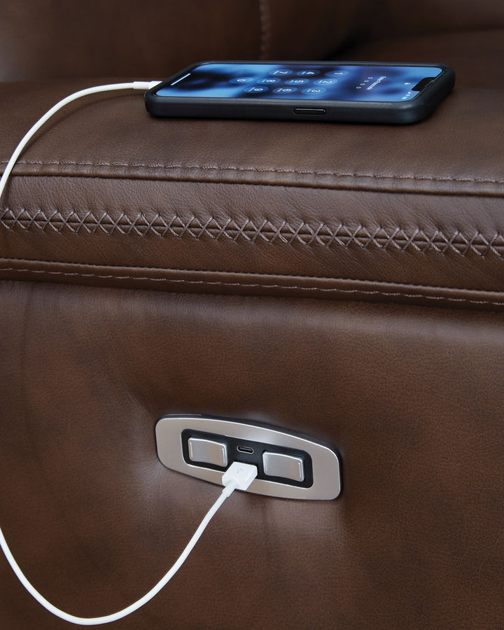 Bleckley - 5-Piece Power Reclining Sectional With RAF And LAF Recliners - Espresso by Ashley Furniture product image