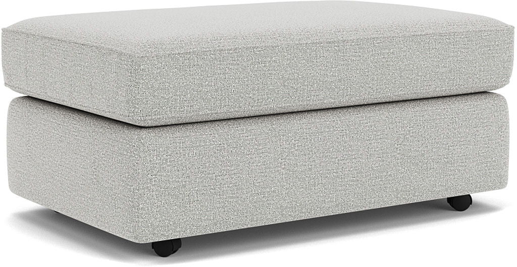 Vail  Cocktail Ottoman With Casters  Light Gray