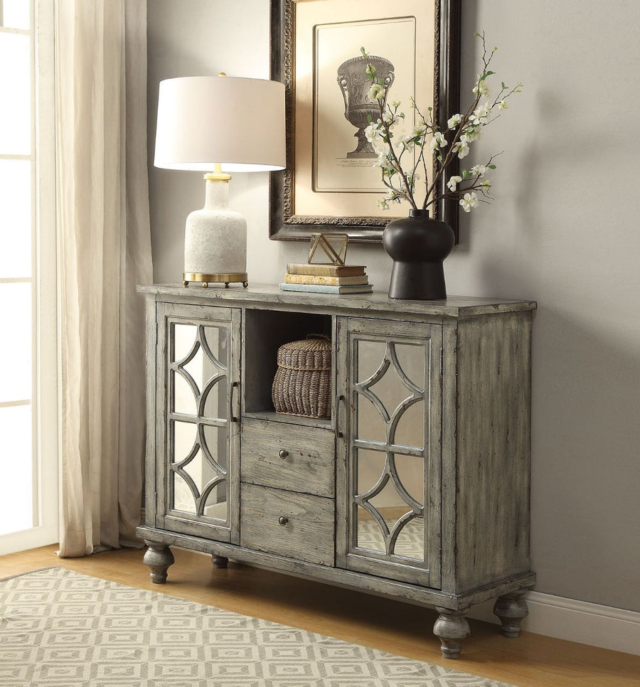 ACME Furniture Velika 48" Console Cabinet Weathered Gray