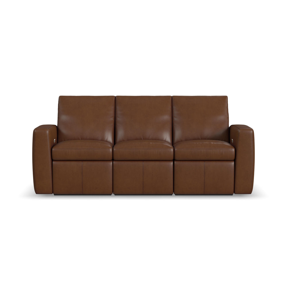 Aria Leather Power Reclining Sofa in Sedona