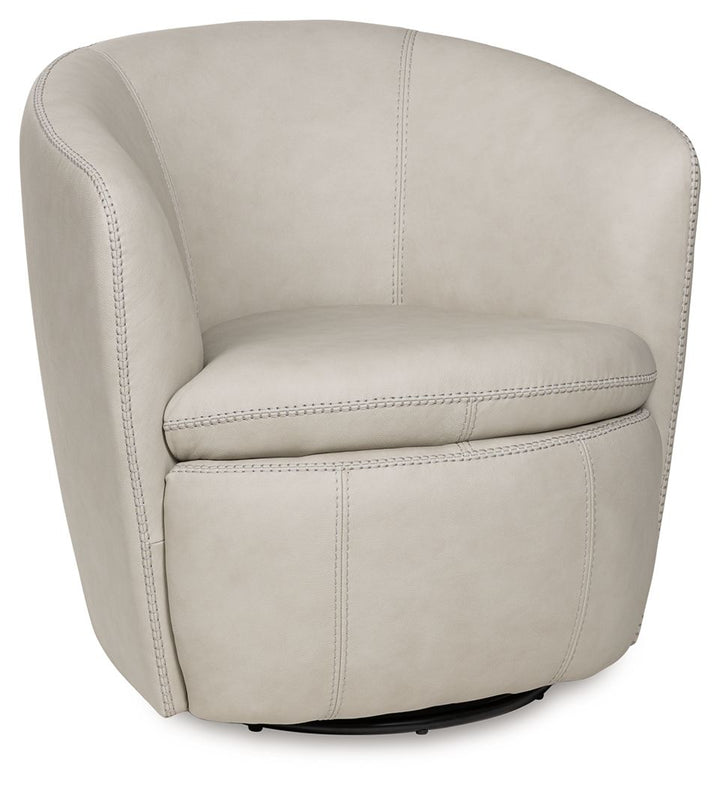 Kierreys - Swivel Accent Chair - Bone