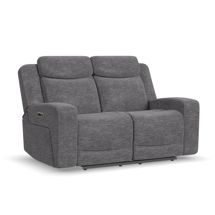 Ridge Power Reclining Loveseat With Power Headrests &amp; Lumbar Granite